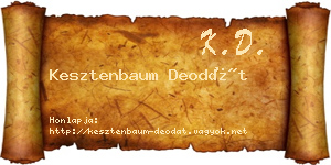 Kesztenbaum Deodát névjegykártya
